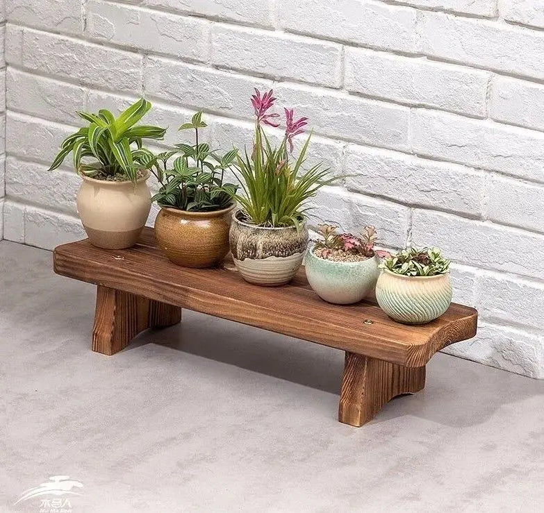 WOODEN SHELF PLANT STAND TIMBER STOOL LADDER MULTI CHOICE AND USE INDOOR OUTDOOR Unbranded