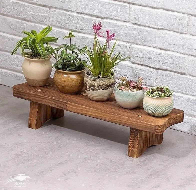 WOODEN SHELF PLANT STAND TIMBER STOOL LADDER MULTI CHOICE AND USE INDOOR OUTDOOR Unbranded