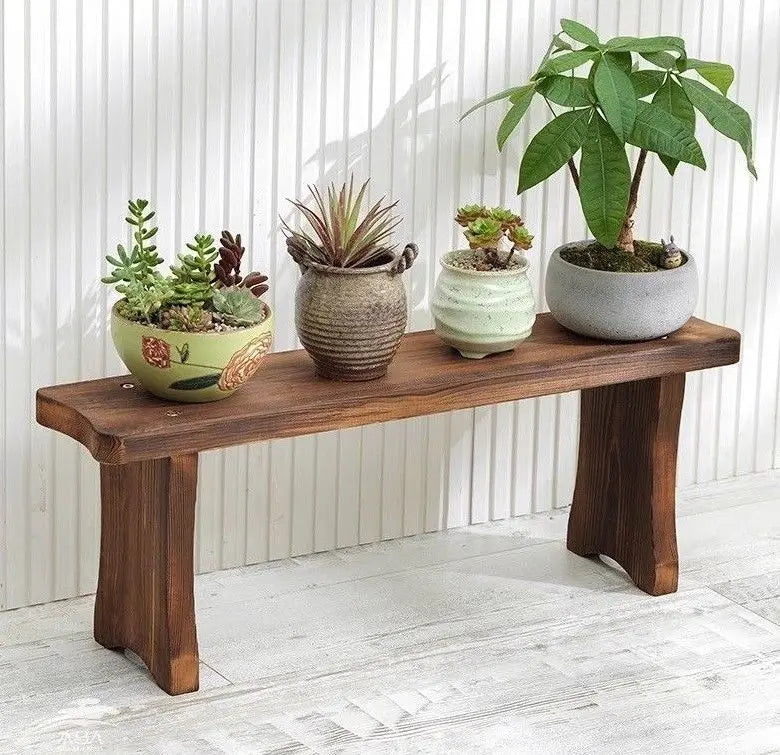 WOODEN SHELF PLANT STAND TIMBER STOOL LADDER MULTI CHOICE AND USE INDOOR OUTDOOR Unbranded