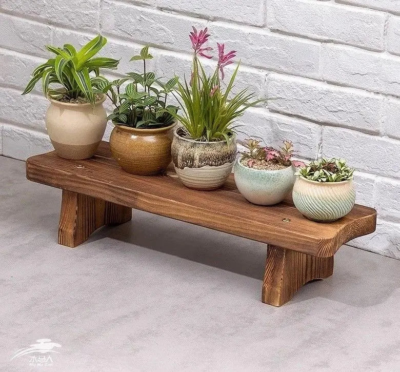 WOODEN SHELF PLANT STAND TIMBER STOOL LADDER MULTI CHOICE AND USE INDOOR OUTDOOR Unbranded