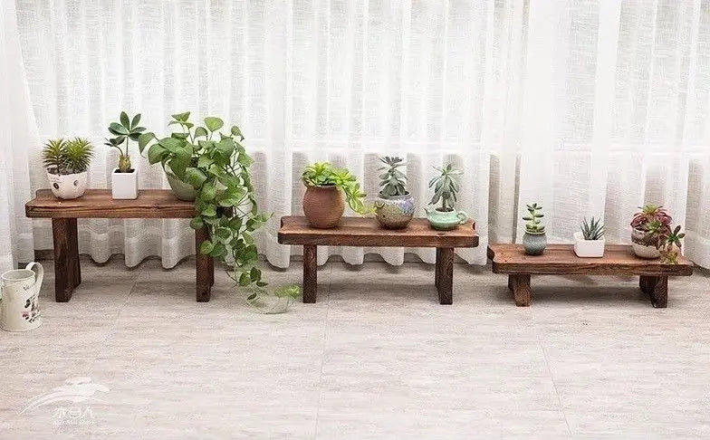 WOODEN SHELF PLANT STAND TIMBER STOOL LADDER MULTI CHOICE AND USE INDOOR OUTDOOR Unbranded