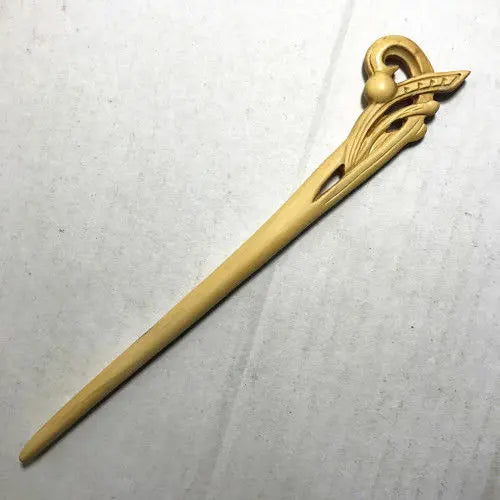 Wooden Hair Pin Hair Clasp Classic Natural Boxtree Wooden Beauty Hair Stick发簪 Unbranded