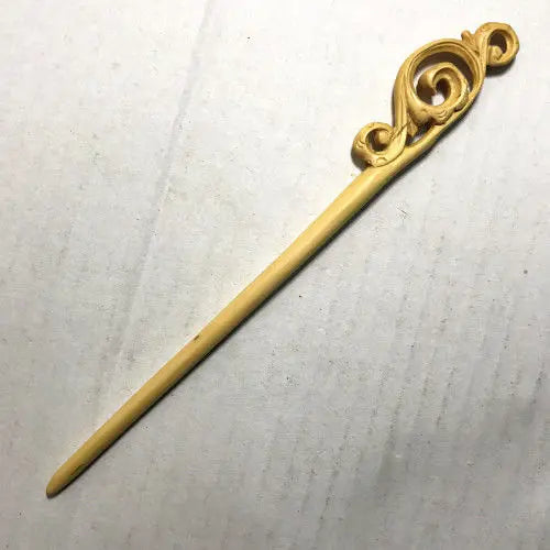 Wooden Hair Pin Hair Clasp Classic Natural Boxtree Wooden Beauty Hair Stick发簪 Unbranded