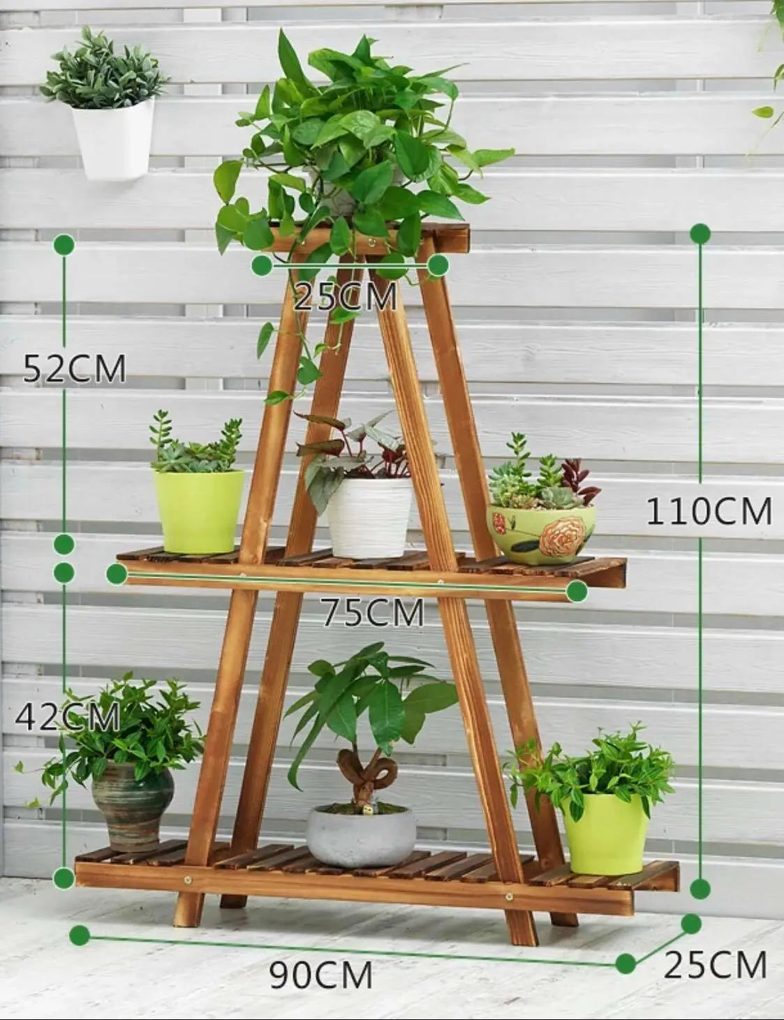 Wooden Plant Stand Flower Pot Shelf Indoor Outdoor Planter Multi Tiers Elegant everythingbamboo