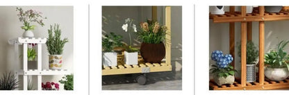 Wooden Plant Stand Garden Patio Balcony Indoor Outdoor Pot Stand Home Decoration everythingbamboo