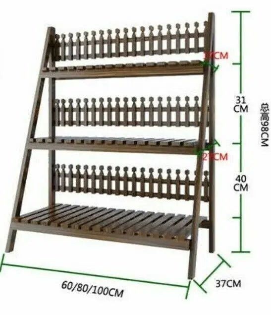 Wooden Plant Stand Multiple Tiers Plants Garden Patio Indoor Outdoor Strong everythingbamboo