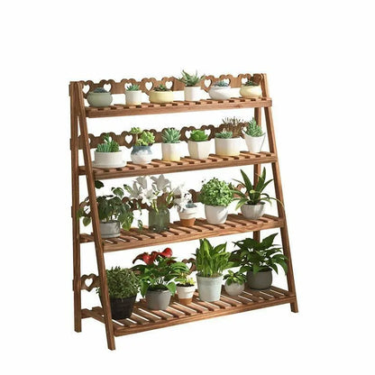 Wooden Plant Stand Pre-Assembled Multiple Tiers Plants Garden Indoor Outdoor everythingbamboo