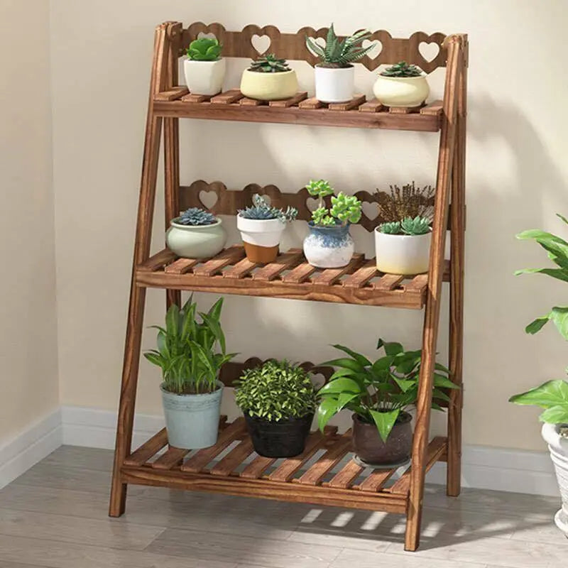 Wooden Plant Stand Pre-Assembled Multiple Tiers Plants Garden Indoor Outdoor everythingbamboo