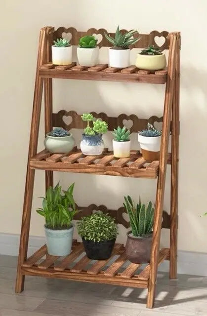 Wooden Plant Stand Pre-Assembled Multiple Tiers Plants Garden Indoor Outdoor everythingbamboo