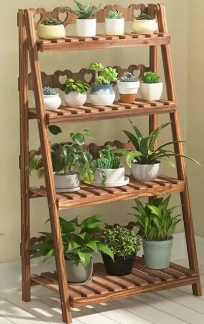 Wooden Plant Stand Pre-Assembled Multiple Tiers Plants Garden Indoor Outdoor everythingbamboo