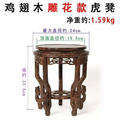 Wooden Plant Stand Sculpture Plant Stand Indoor Outdoor Home Decor Artwork 鸡翅木花座 everythingbamboo
