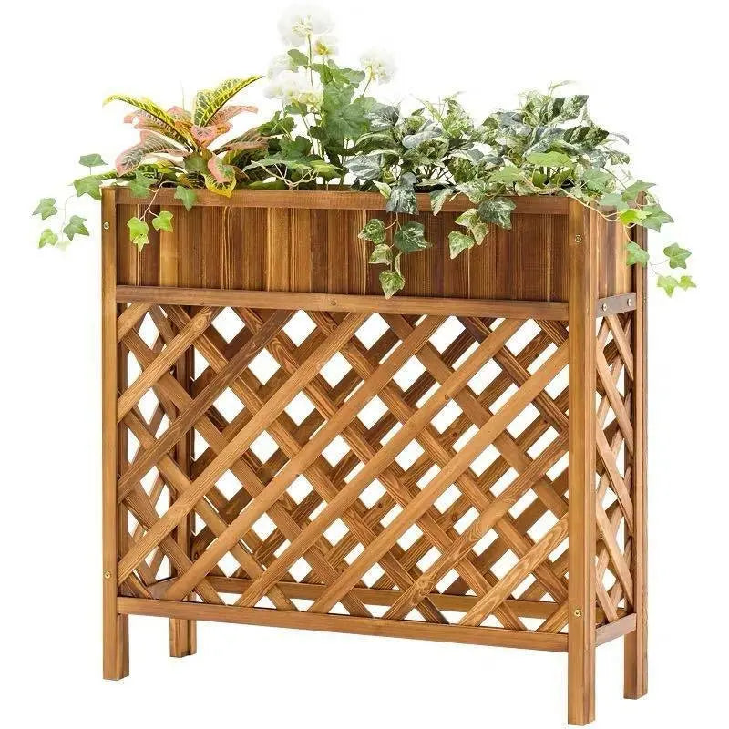 Wooden Plant Stand Trolly Display Rack Indoor Outdoor Space Saving StrongElegant everythingbamboo