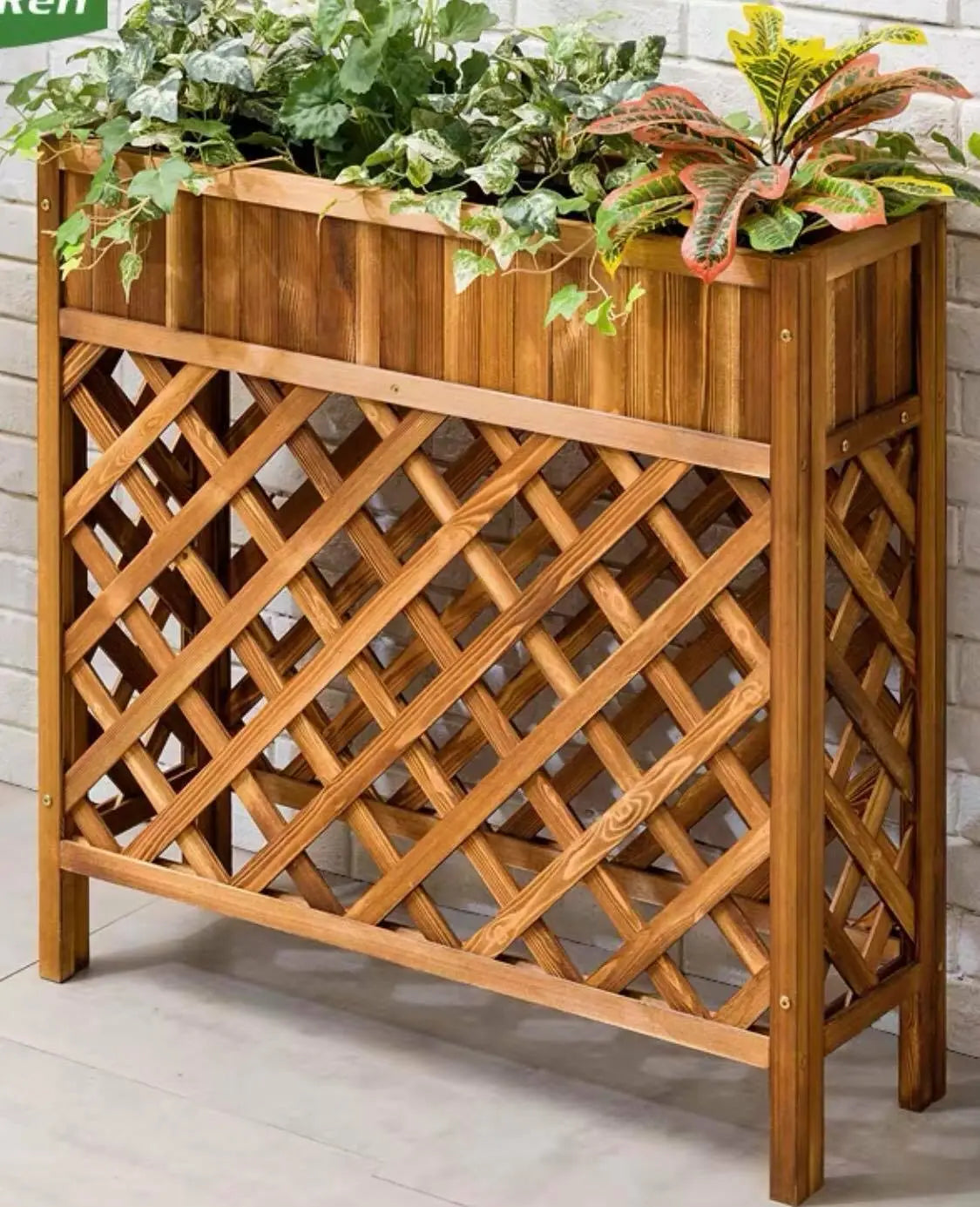 Wooden Plant Stand Trolly Display Rack Indoor Outdoor Space Saving StrongElegant everythingbamboo