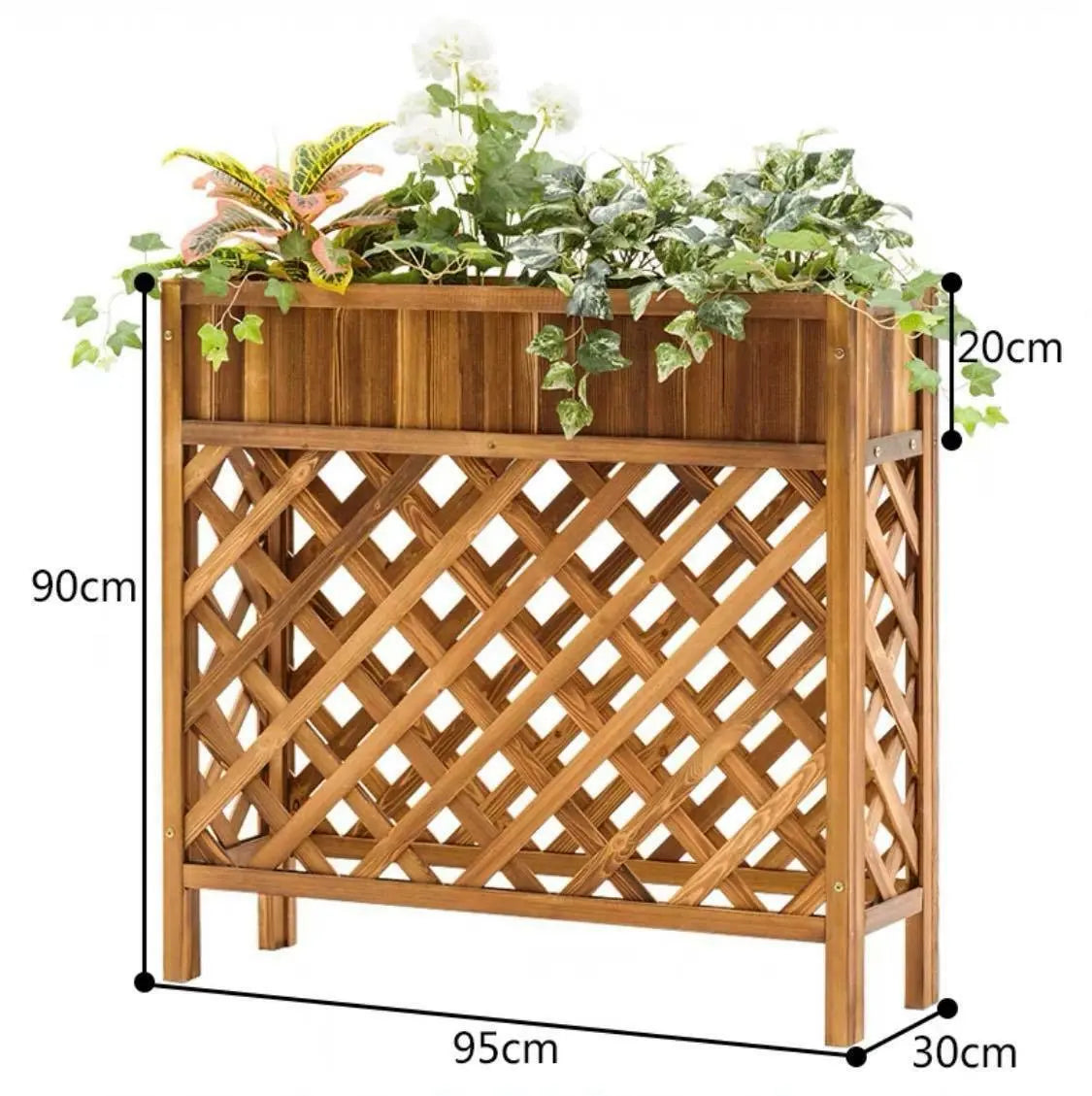 Wooden Plant Stand Trolly Display Rack Indoor Outdoor Space Saving StrongElegant everythingbamboo