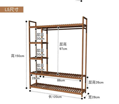 Wooden Premium Plant Stand Outdoor Indoor Balcony Multi-Layer Shelves Pot Stand everythingbamboo