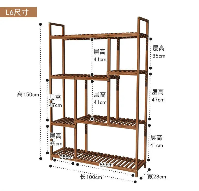 Wooden Premium Plant Stand Outdoor Indoor Balcony Multi-Layer Shelves Pot Stand everythingbamboo