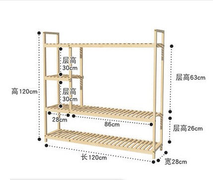 Wooden Premium Plant Stand Outdoor Indoor Balcony Multi-Layer Shelves Pot Stand everythingbamboo