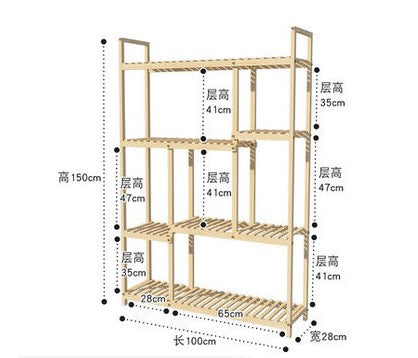 Wooden Premium Plant Stand Outdoor Indoor Balcony Multi-Layer Shelves Pot Stand everythingbamboo