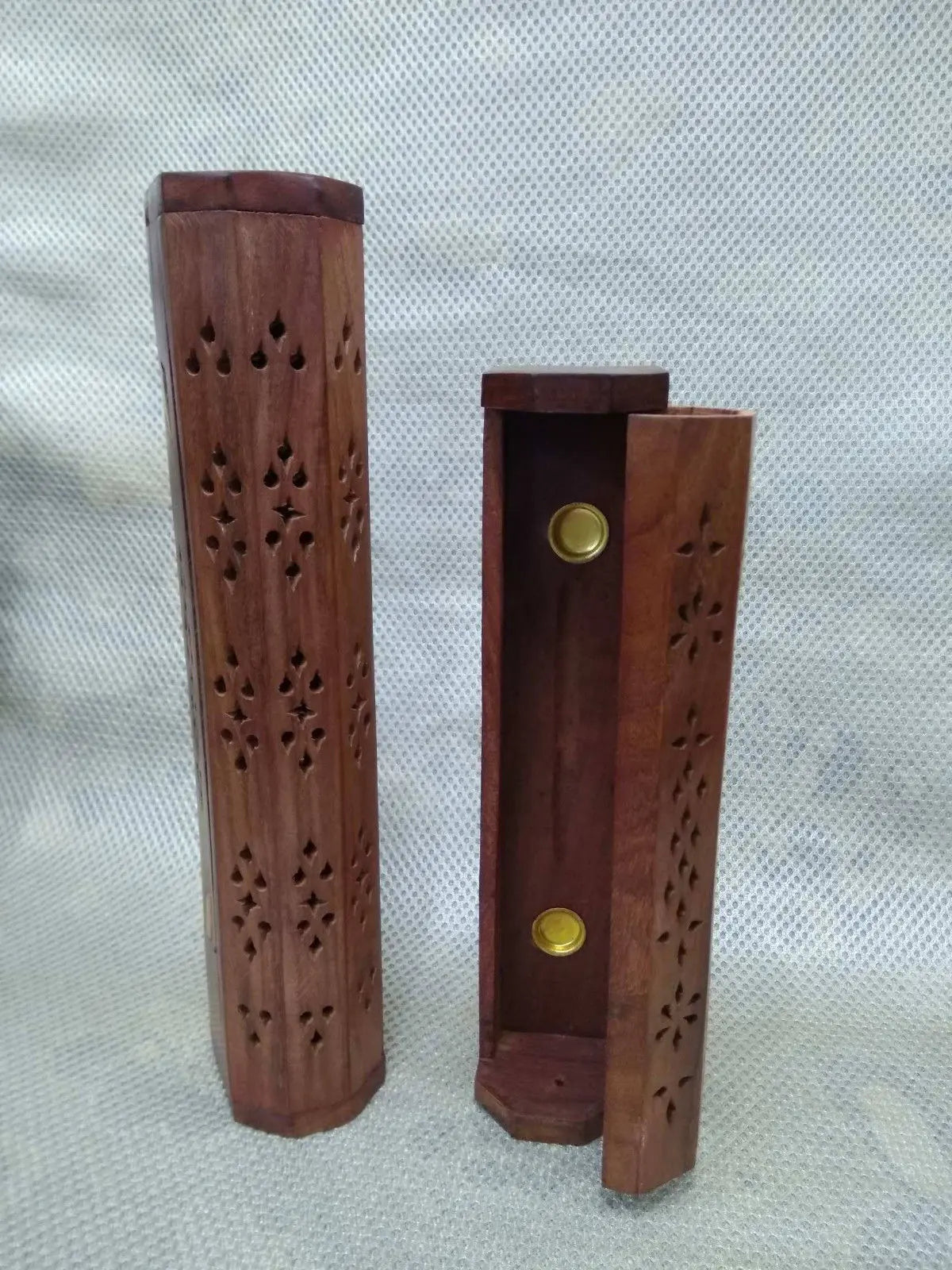 Wooden Ying Yang Box Incense Stick Cone Holder Conffin Burner everythingbamboo