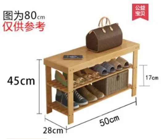 bamboo shoe rack with seat bamboo stool rack shelf many sizes storage 竹换鞋凳 Unbranded