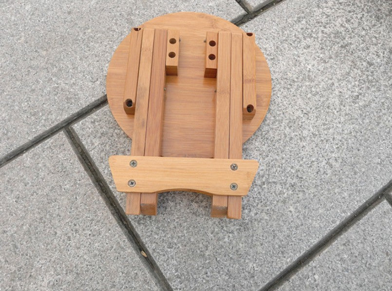 bamboo stool foldable round stool kids adult rest fishing, vase base 圆折叠竹凳休息凳钓鱼凳 Unbranded