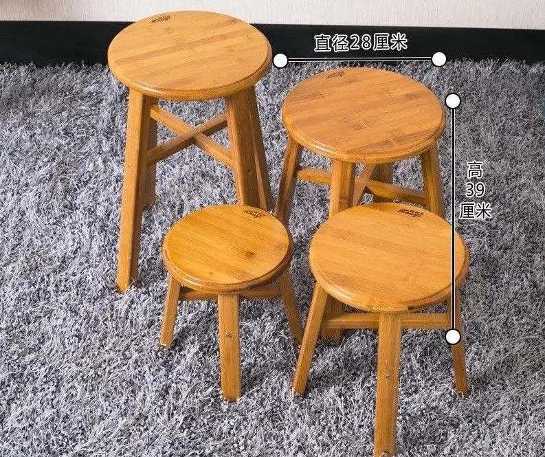 bamboo wooden stool rest stool fishing stool Round bamboo stool vase base 竹凳 everythingbamboo