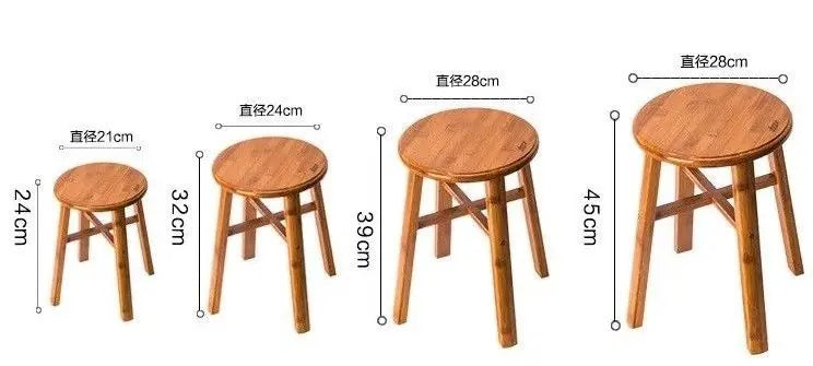 bamboo wooden stool rest stool fishing stool Round bamboo stool vase base 竹凳 everythingbamboo