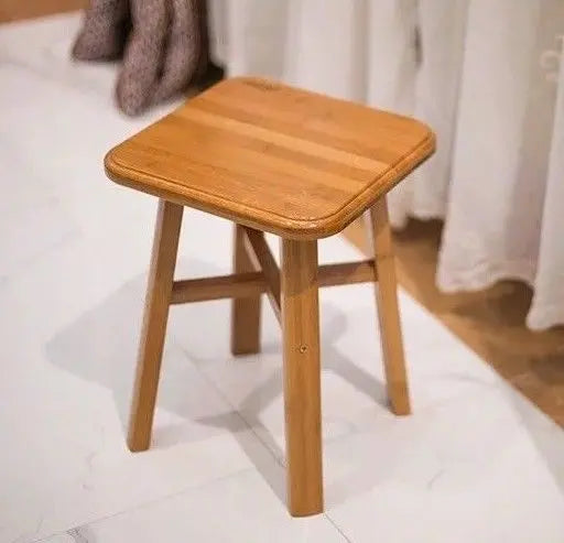 bamboo wooden stool rest stool fishing stool Square bamboo stool vase base 竹凳 everythingbamboo