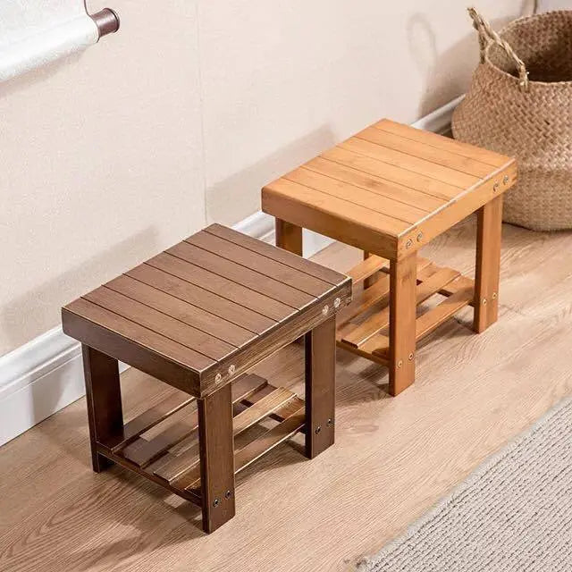 bamboo wooden stool rest stool fishing stool rectangular strong vase base 竹凳 everythingbamboo