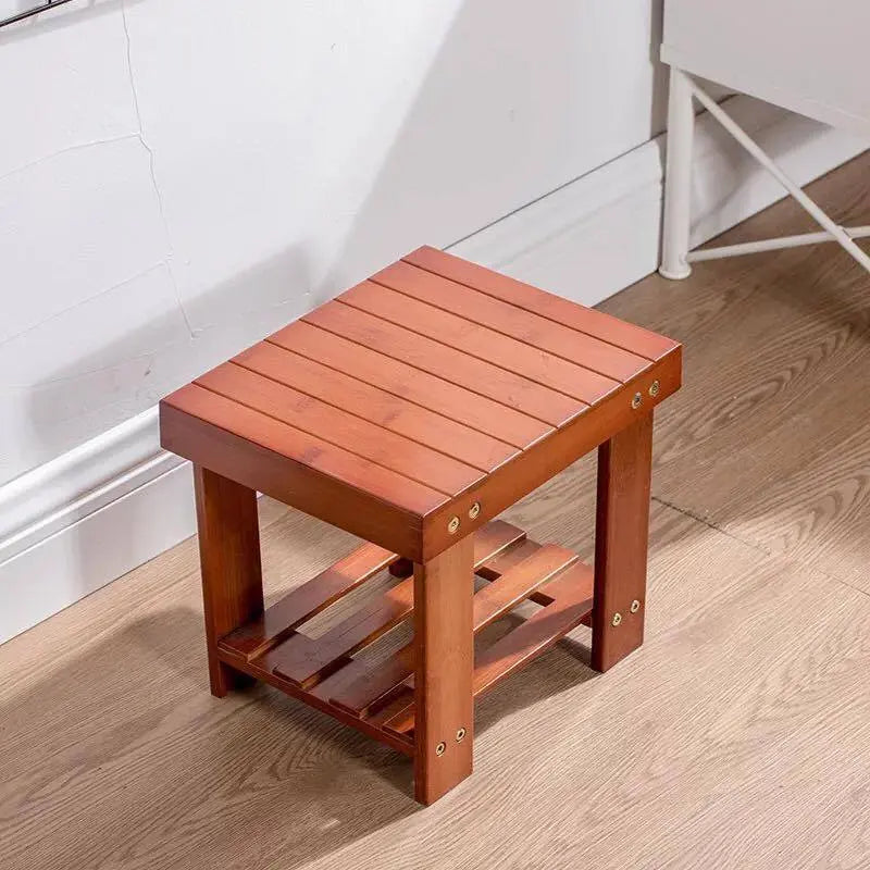 bamboo wooden stool rest stool fishing stool rectangular strong vase base  竹凳 - everythingbamboo