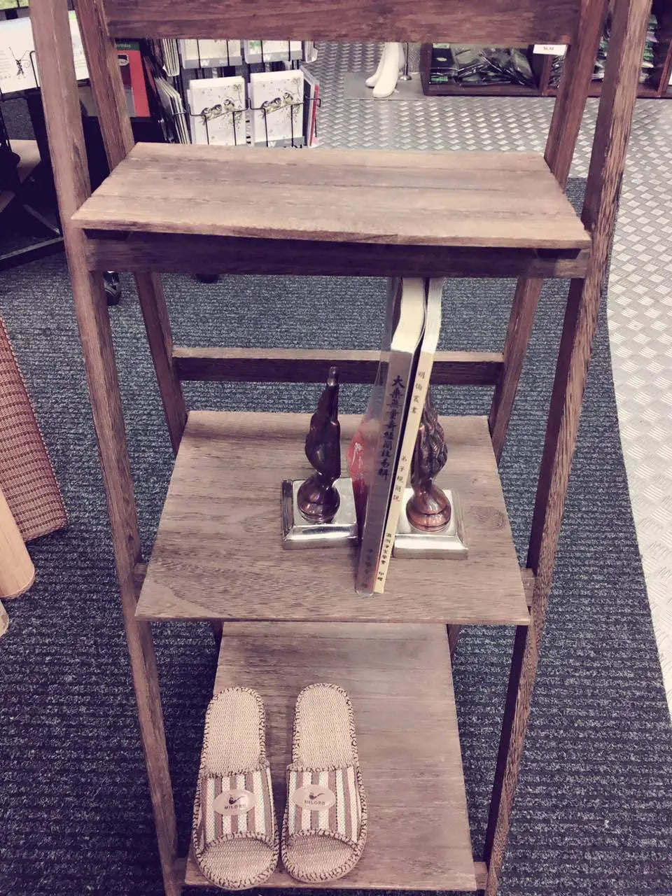 wooden foldable shoe rack bookshelves bedside table vintage garden multiple use Everythingbamboo